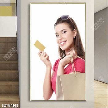 Tranh cô gái trẻ xinh đẹp