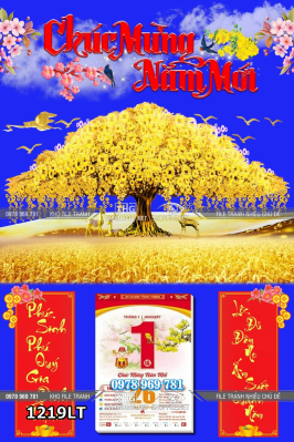 File lịch tết cây kim tiền xuân phú quý 1219LT