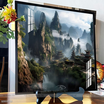 Tranh phong thủy nước non tuyệt đẹp