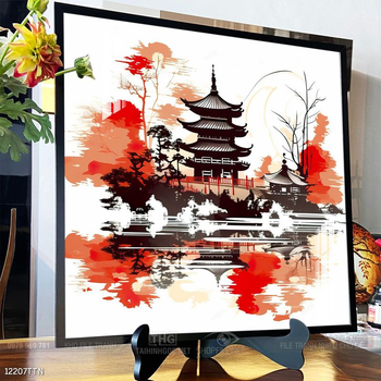 Tranh phong thủy phong cảnh thác nước thiên nhiên