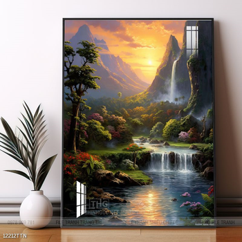 Tranh phong thủy nước non tuyệt đẹp