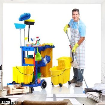 Tranh dụng cụ dọn dẹp vệ sinh 12221NT