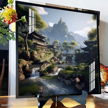 Tranh phong thủy nước non tuyệt đẹp