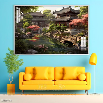 Tranh phong thủy nước non tuyệt đẹp