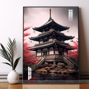 Tranh phong thủy phong cảnh thác nước thiên nhiên