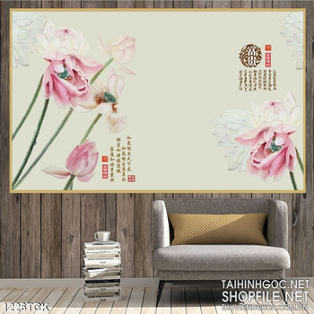 Tranh trang trí tường hoa sen