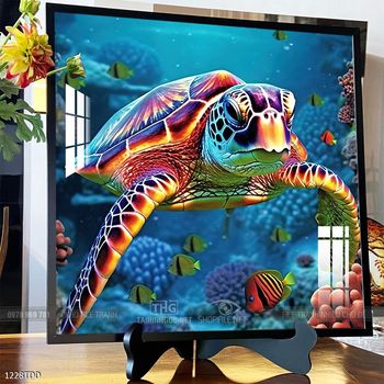 Tranh cá heo decor trang trí tường nhà