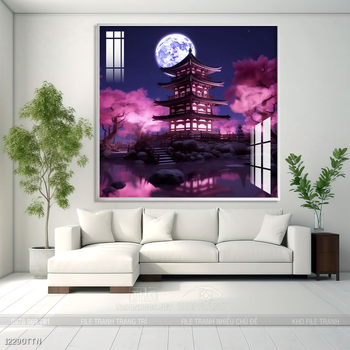 Tranh phong thủy nước non tuyệt đẹp