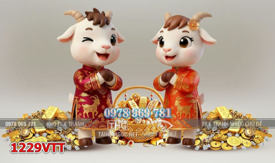 File tranh con dê năm mới 2027 1229VTT