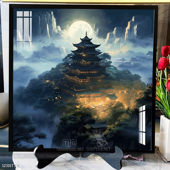 Tranh phong thủy phong cảnh thác nước thiên nhiên