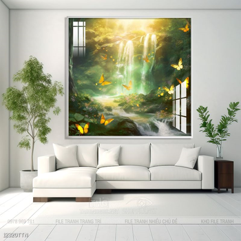 Tranh phong thủy nước non tuyệt đẹp