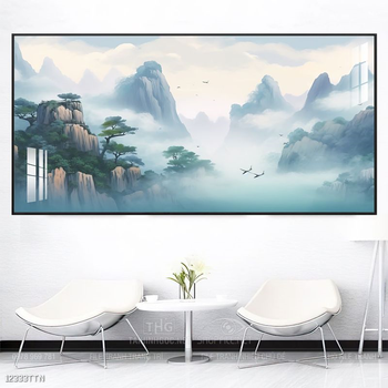 Tranh phong thủy nước non tuyệt đẹp