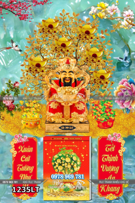 File lịch tết thần tài tài lộc đón Tết 1235LT