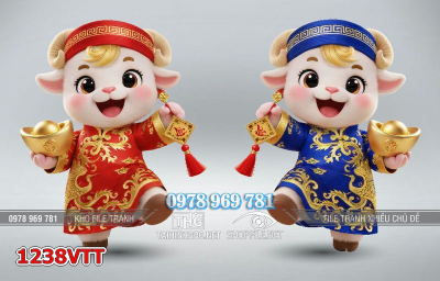 File psd tách lớp con dê Tết nguyên đán 1238VTT