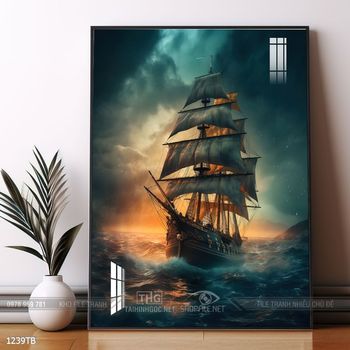 Tranh thuận buồm xuôi gió treo tường