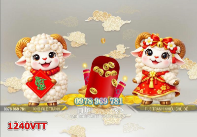 File tranh tư liệu tết năm con Dê Đinh Mùi 1240VTT