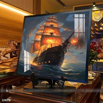 Tranh thuyền buồm và cảnh biển