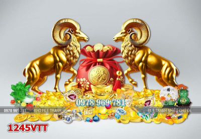 File tranh con dê năm mới bình ban 1245VTT