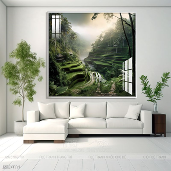 Tranh phong thủy nước non tuyệt đẹp