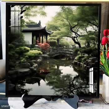 Tranh phong thủy phong cảnh thác nước thiên nhiên