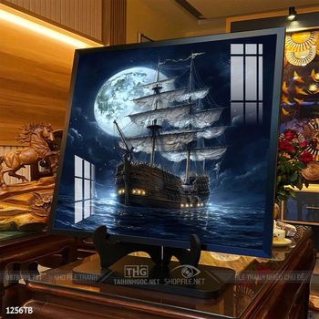 Tranh thuận buồm xuôi gió cánh buồm vàng đẹp nhất