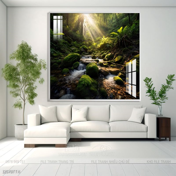 Tranh phong thủy sơn thủy hữu tình