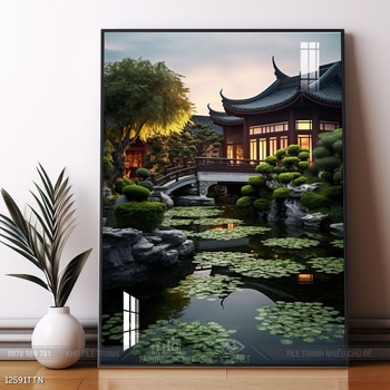 Tranh phong thủy sơn thủy hữu tình