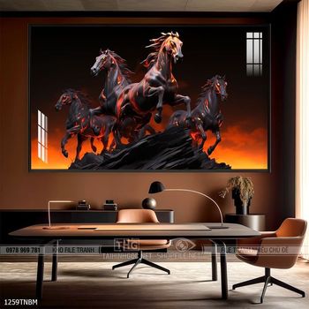 Tranh treo tường ngựa bát mã