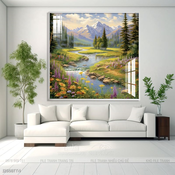 Tranh phong thủy sơn thủy hữu tình