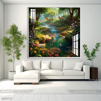 Tranh phong thủy sơn thủy hữu tình