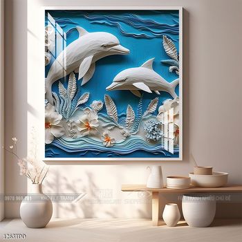 Tranh cá heo đại dương