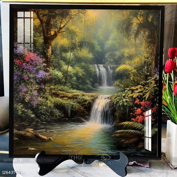 Tranh phong thủy phong cảnh thác nước thiên nhiên