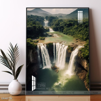 Tranh phong thủy nước non tuyệt đẹp