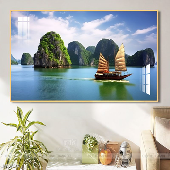 Tranh phong thủy phong cảnh thác nước thiên nhiên