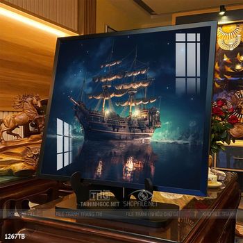 Tranh thuận buồm xuôi gió cánh buồm vàng đẹp nhất