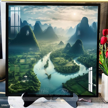 Tranh phong thủy phong cảnh thác nước thiên nhiên