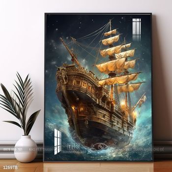 Tranh thuận buồm xuôi gió trang trí tường nhà