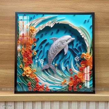 Tranh cá heo dưới lòng đại dương tuyệt đẹp