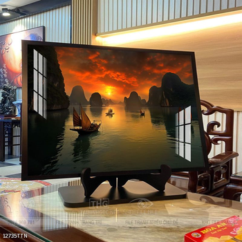 Tranh phong thủy nước non tuyệt đẹp