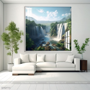 Tranh phong thủy nước non tuyệt đẹp