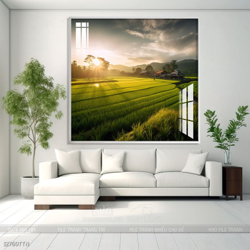 Tranh phong thủy phong cảnh thác nước thiên nhiên