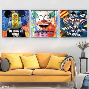 Tranh gấu bearbrick treo tường nổi bật