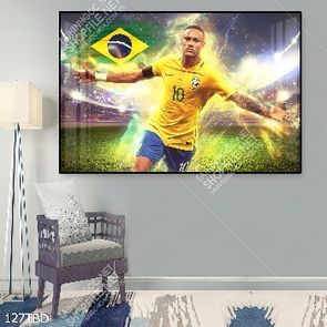 Tranh cầu thủ ngôi sao Neymar đội tuyển Brazil
