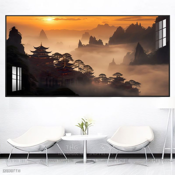 Tranh phong thủy phong cảnh thác nước thiên nhiên