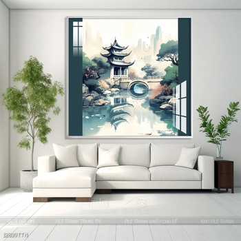 Tranh phong thủy sơn thủy đẹp