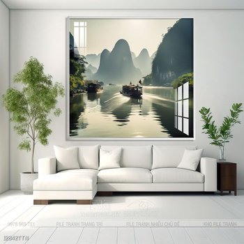 Tranh phong thủy sơn thủy hữu tình