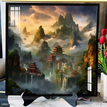 Tranh phong thủy nước non tuyệt đẹp