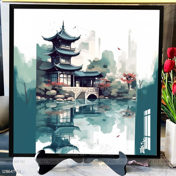 Tranh phong thủy phong cảnh thác nước thiên nhiên