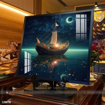 Tranh phong thủy thuận buồm xuôi gió tài lộc đẹp