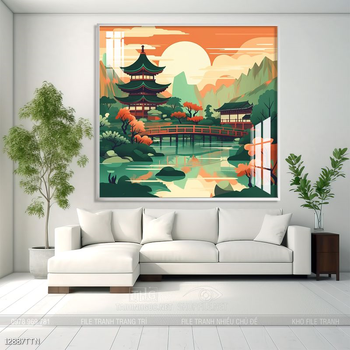 Tranh phong thủy sơn thủy đẹp